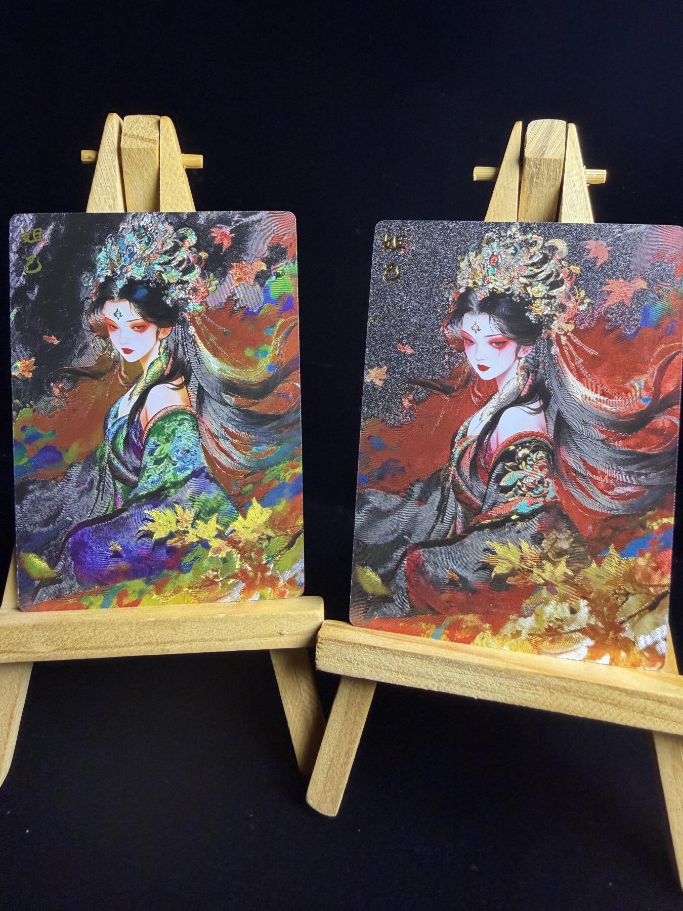 奇点卡牌限时专场 新品 亲签 限编 所有卡牌独家赞助 部分卡牌支持多宫 流拍商品会循环上架 禁止小号扛价 拒绝套路 部分卡牌设有底价 大家放心拍！祝各位卡牌大佬名流身体健康！ 奇点卡牌 妲己异色➕原色