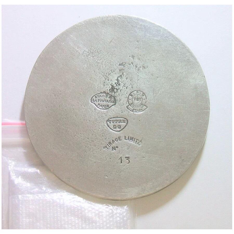 【艺术】【巴黎博物馆旧藏】法国艺术大章 戴高乐将军高浮雕精制超大镀银章 70MM