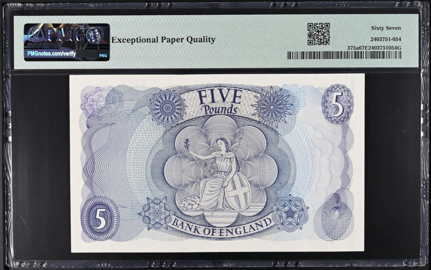 【礼羽收藏】🌏世界钱币拍卖第130期 英国C序列1963-66年A冠5镑PMG67E高分 更高分仅10张 年轻女王 