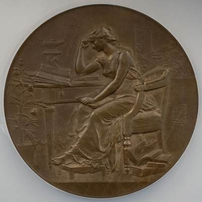 掌中浮雕-藏着的欧洲第056场 - NGC MS64 : 1899年法国疫苗委员会颁发的贡献奖章，51mm