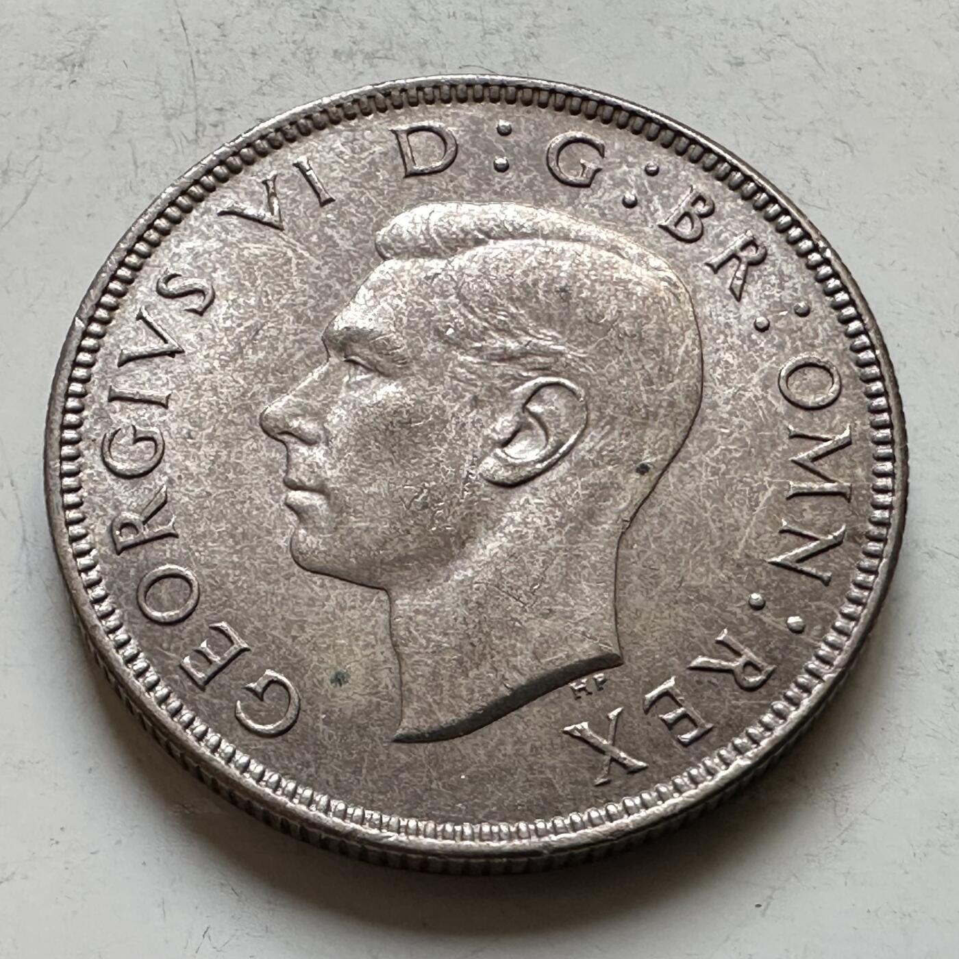 🌹外币初藏🌹🐯2026年第34场   每周二四六晚8️⃣点 接代拍 英国1938年乔治六世 2先令银币 11.31g 28.5mm 50%银