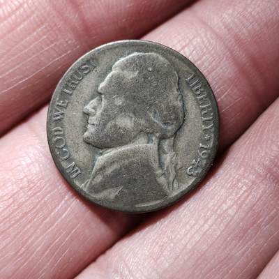 中外钱币第九场 - 美国杰斐逊战时5美分银币2