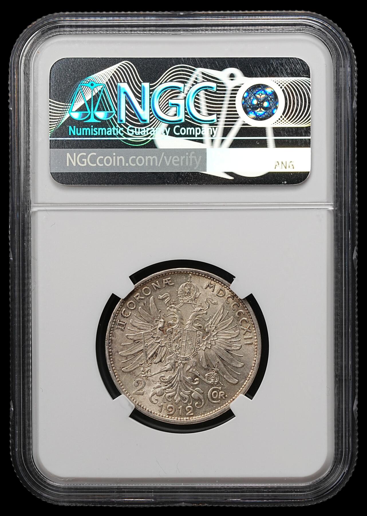 修遠堂世界钱币第109期 NGC MS64 1912年奥匈帝国-奥地利2克朗银币