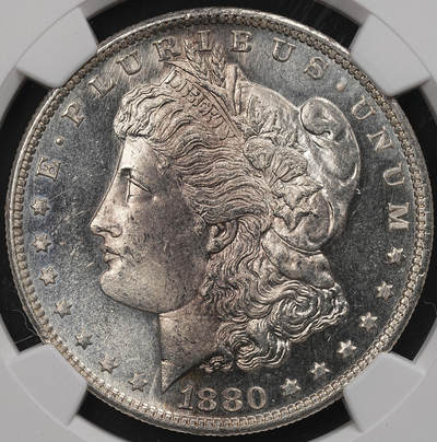修遠堂世界钱币第109期 - NGC MS64PL 1880年美国摩根大银币，S厂铭，少见的类镜面