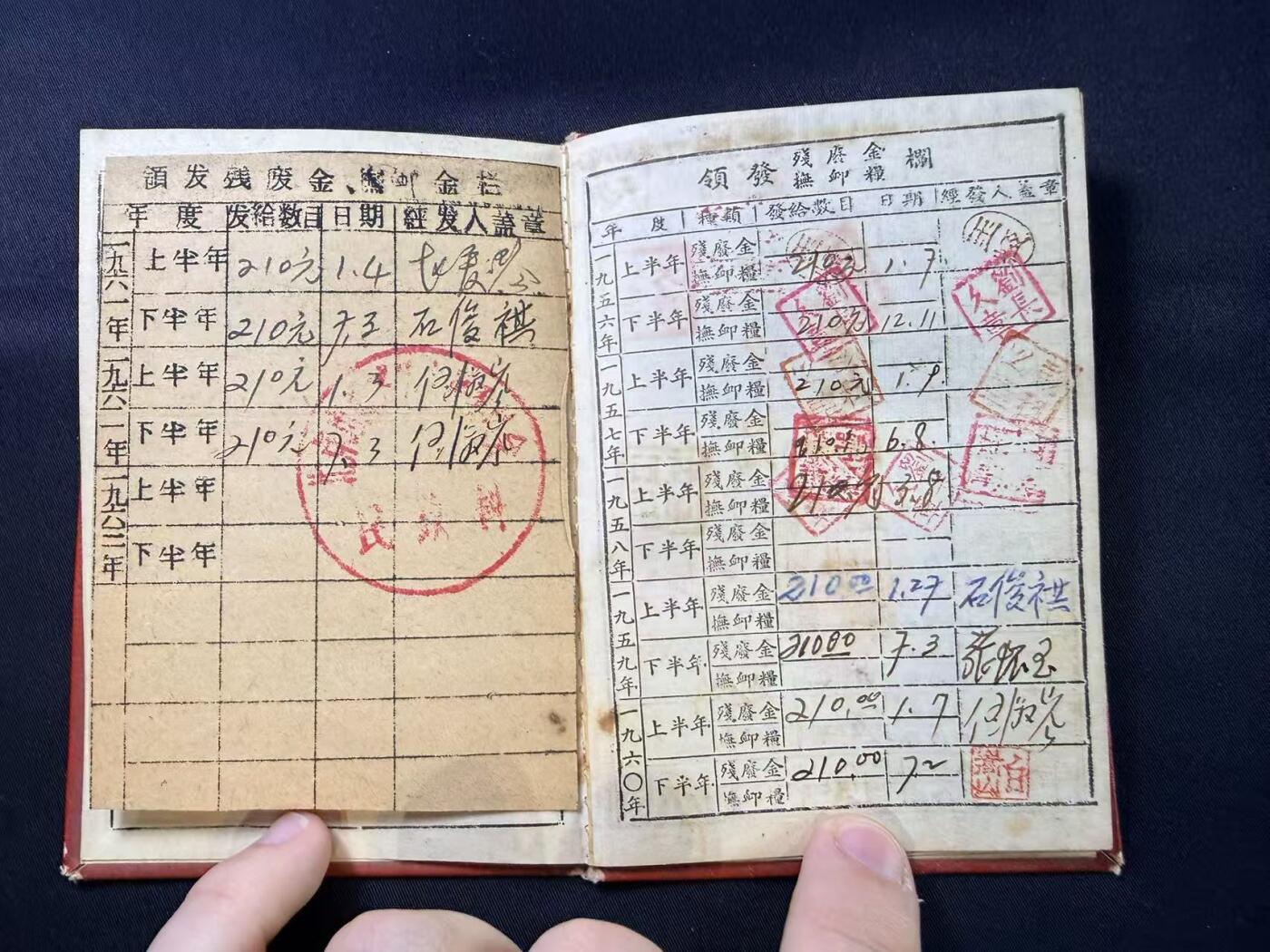 云宸嘉赏-勋臻文献佳藏优品精选场次（低佣 转发佣金红包） 解放时期《革命残废军人残废证》原主特等残废（少见 全身瘫痪）容城战役中负伤  原主长期使用 记录全少见