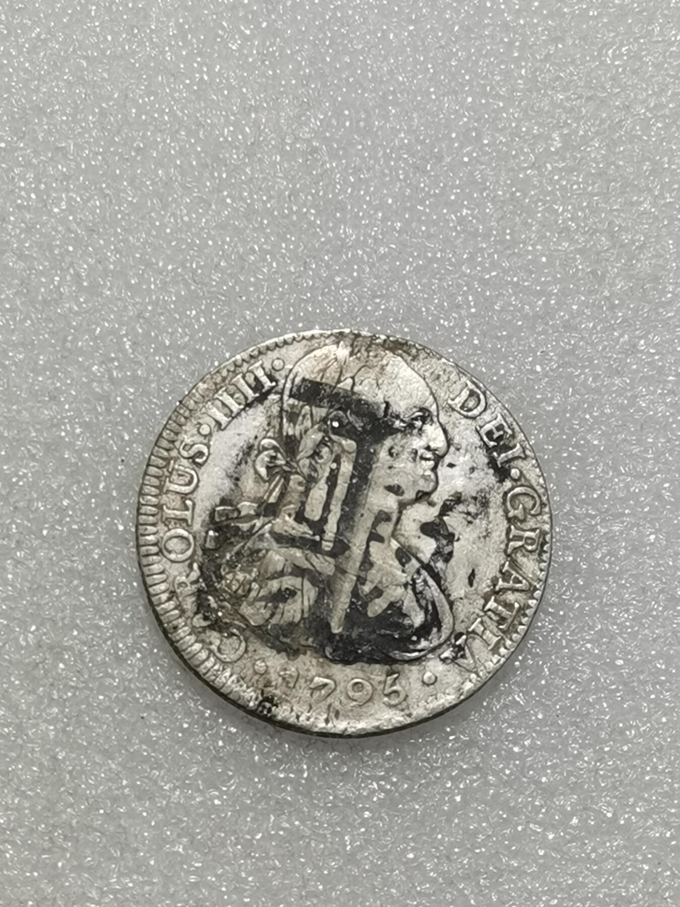 天下钱庄专场欢迎参拍 墨戳西属墨西哥卡四老双柱银币