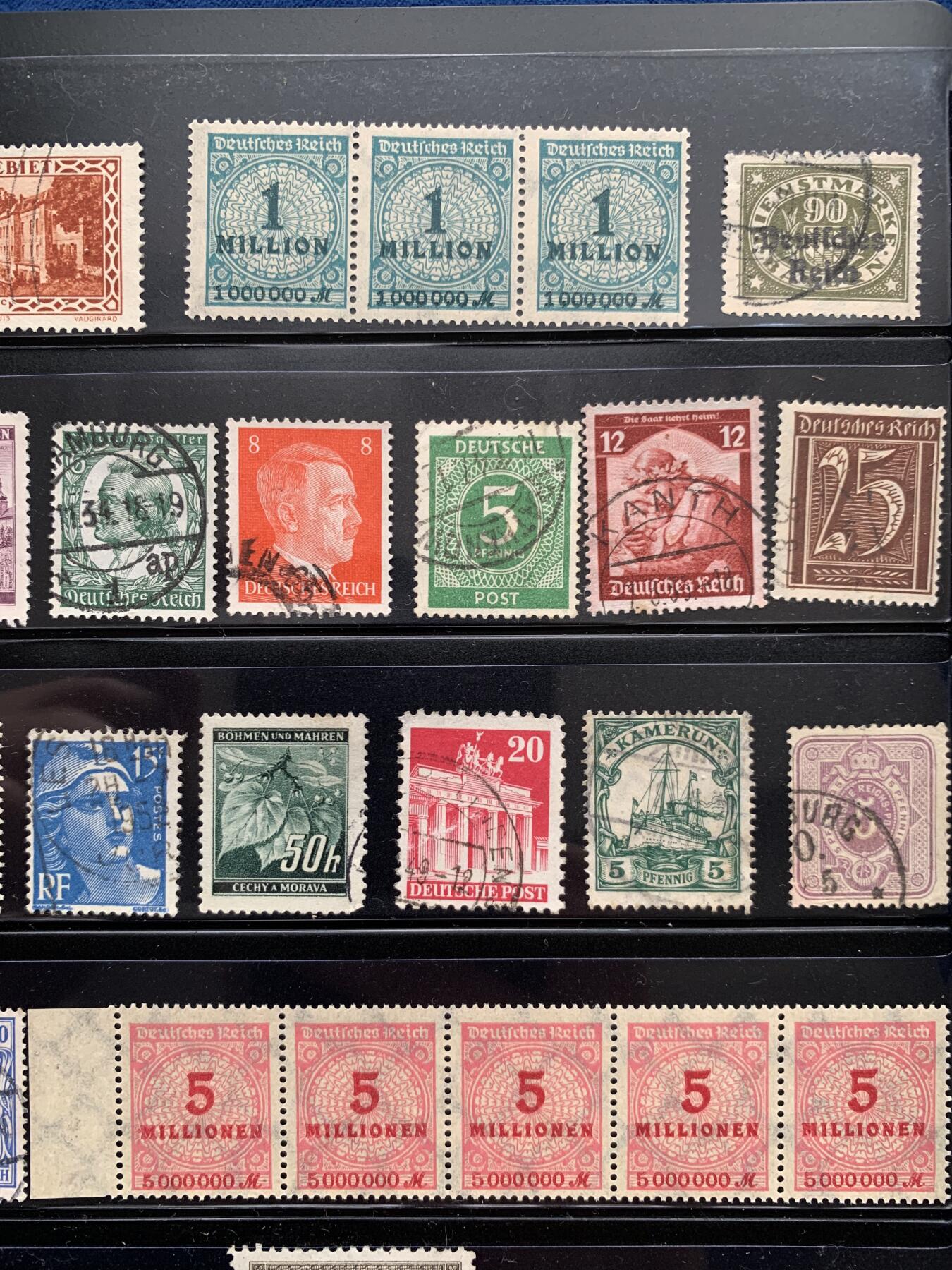 《竞宝斋》第474场 周日，周一 2场连拍 （全场包邮）欢迎送拍 二战时期邮票一页 细节见图