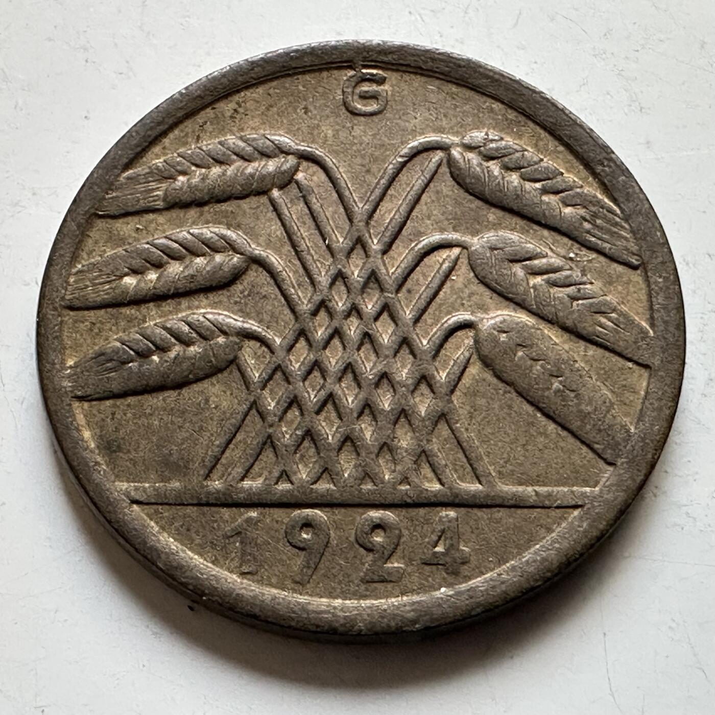 🌹外币初藏🌹🐯2026年第34场   每周二四六晚8️⃣点 接代拍 魏玛共和国1924年50芬尼