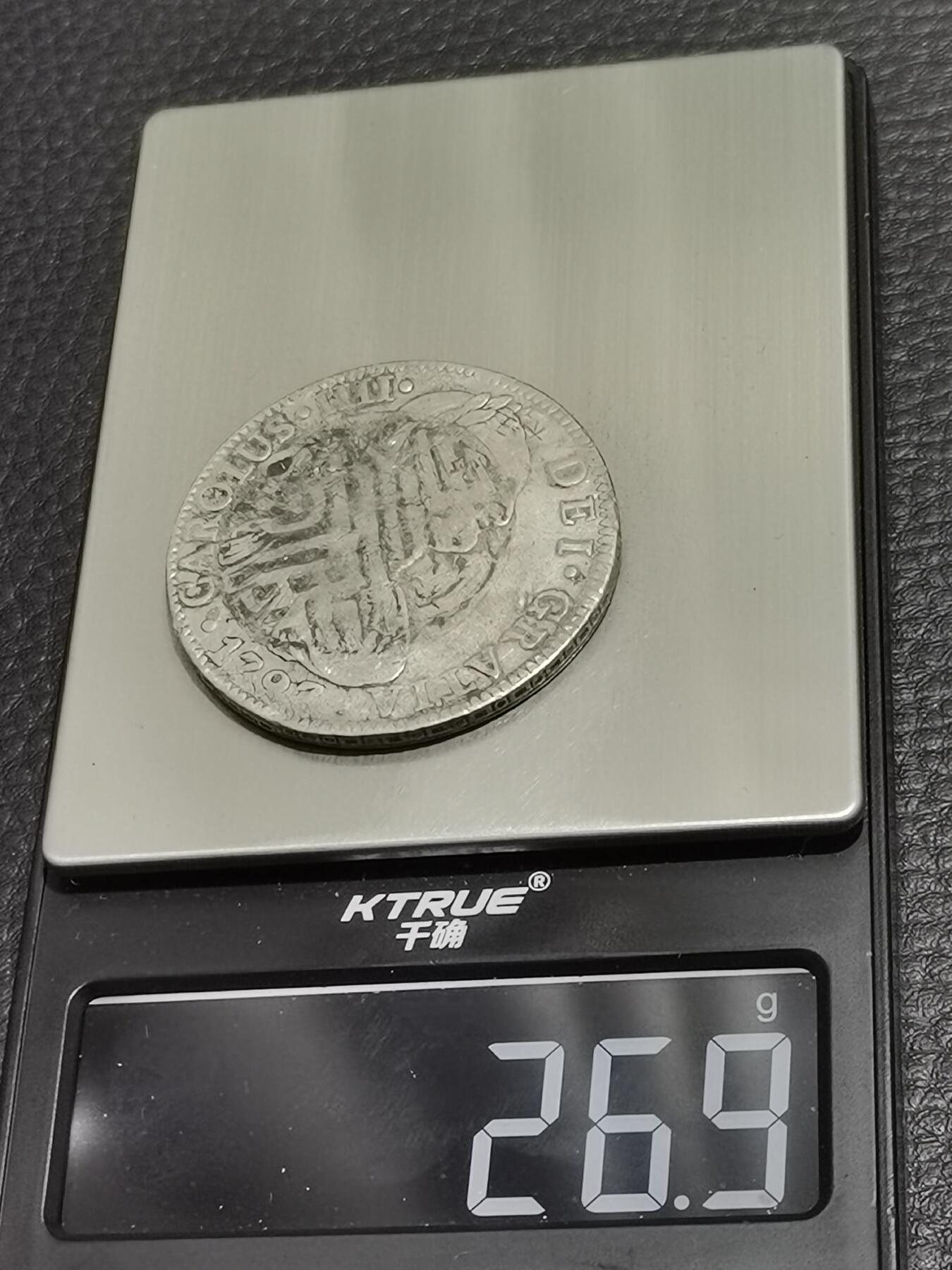 天下钱庄专场欢迎参拍 墨戳西属墨西哥卡四老双柱银币