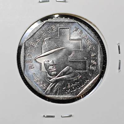 KK钱币收藏小铺   套币 批量/好品散币专场 2月预留时间 周末发货 -  1993法国2法郎纪念币 好品