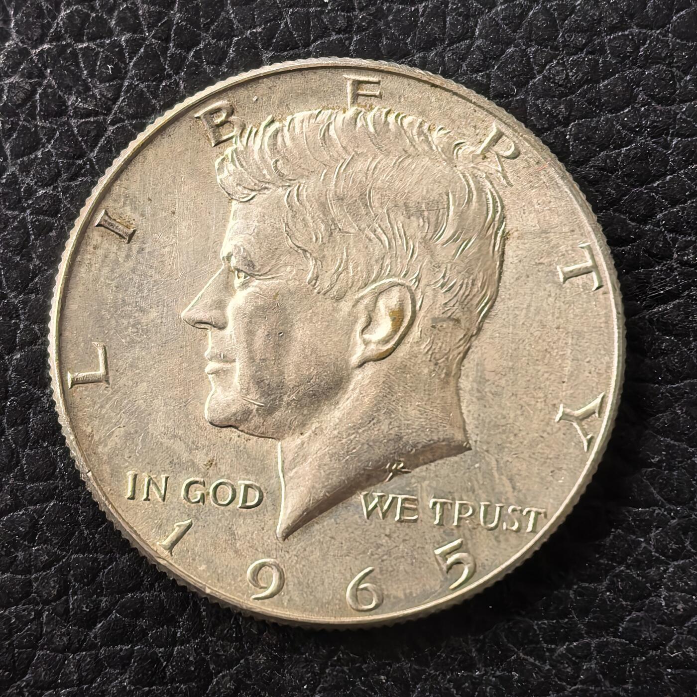 道一币馆币章第一百七十一场 美国1965年肯尼迪半美元银币  11.4g 400s