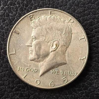 道一币馆币章第一百七十一场 - 美国1965年肯尼迪半美元银币  11.4g 400s