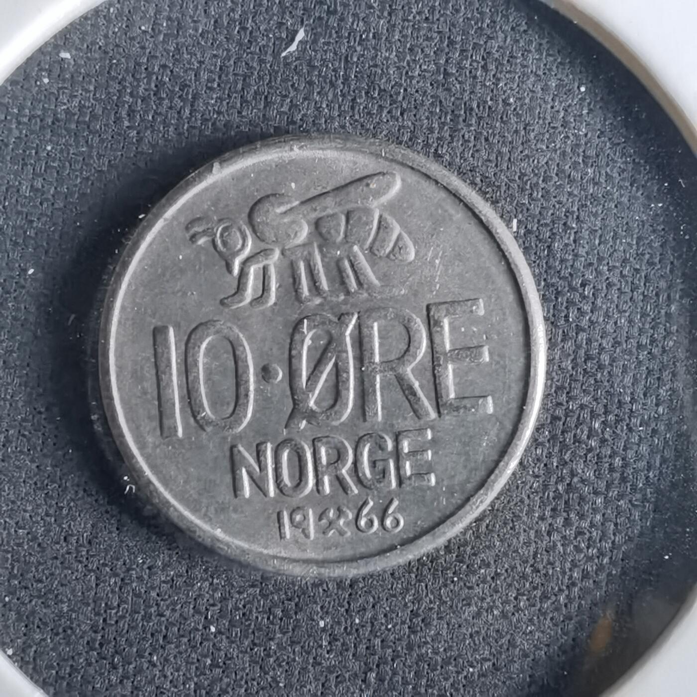 沼泽如烟--第1033场 挪威1966年10欧尔