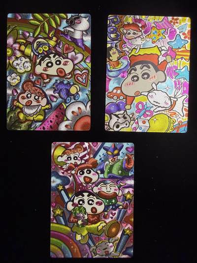 奇点卡牌限时专场 新品 亲签 限编 所有卡牌独家赞助 部分卡牌支持多宫 流拍商品会循环上架 禁止小号扛价 拒绝套路 部分卡牌设有底价 大家放心拍！祝各位卡牌大佬名流身体健康！ - 奇点卡牌 蜡笔小新X3