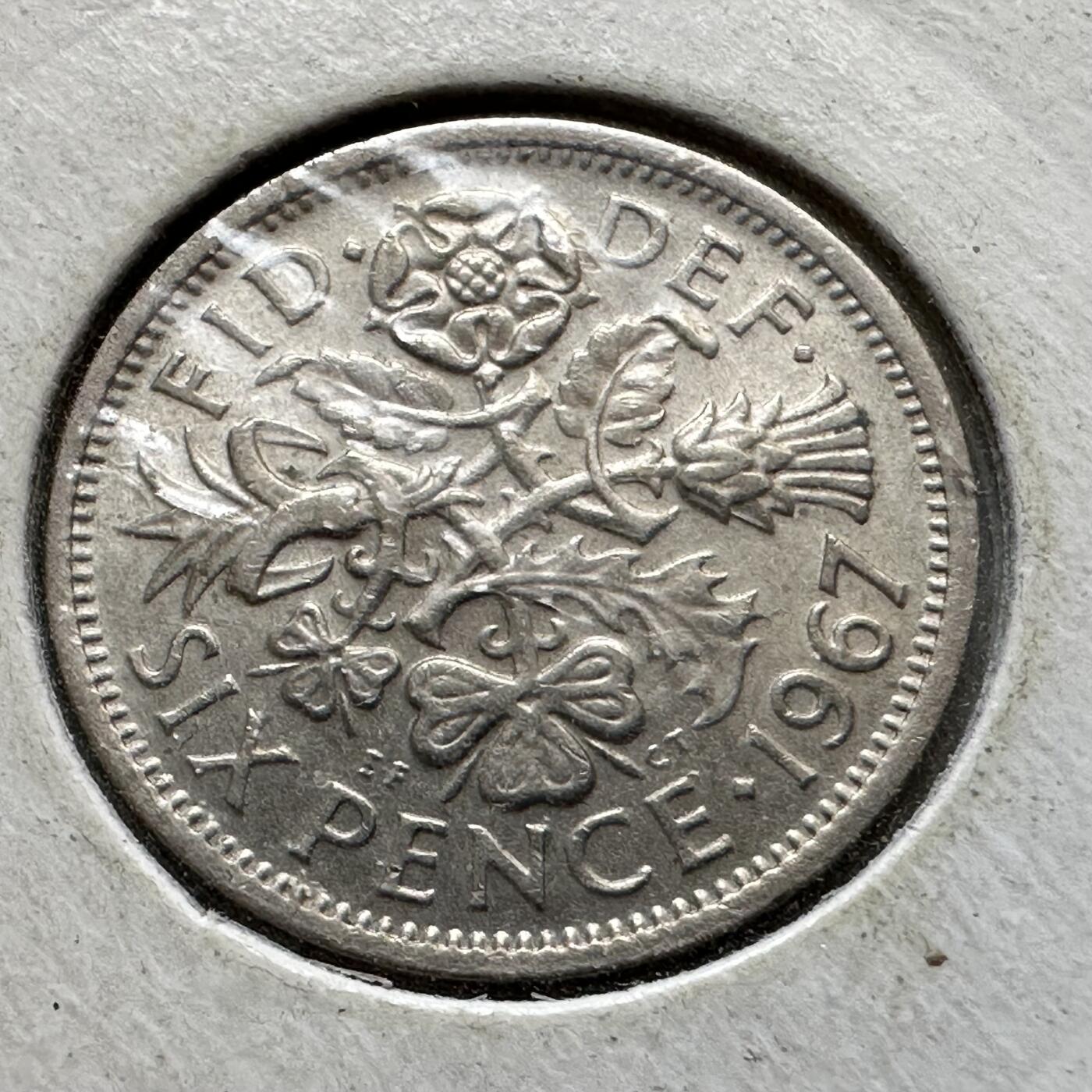 🌹外币初藏🌹🐯2026年第34场   每周二四六晚8️⃣点 接代拍 英国1967年六便士