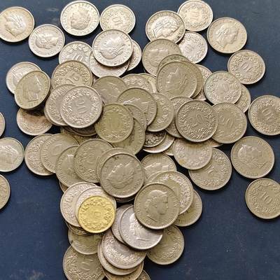 【全场包邮】纯粹捡漏拍515场 - 【批量】瑞士各年份5-20分334克一批