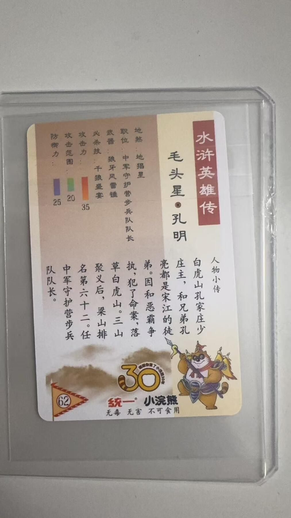 寸草不生拍卖 蛇年第一期 统一小浣熊 毛头星·孔明