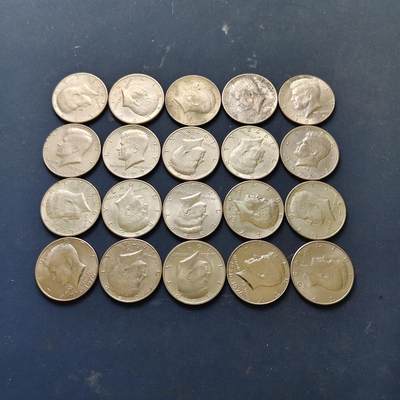 【全场包邮】纯粹捡漏拍515场 - 【批量】美国各年份肯尼迪半元20枚一组