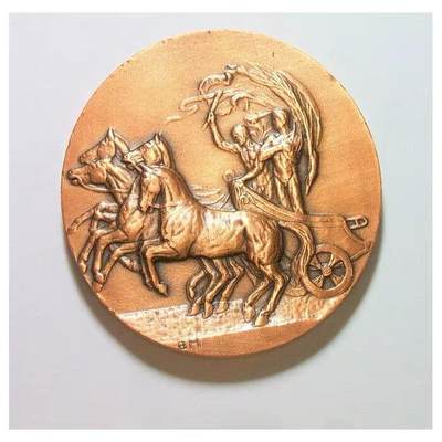 纪念1912年斯德哥尔摩奥运会 高浮雕精制大铜章 40MM - 纪念1912年斯德哥尔摩奥运会 高浮雕精制大铜章 40MM