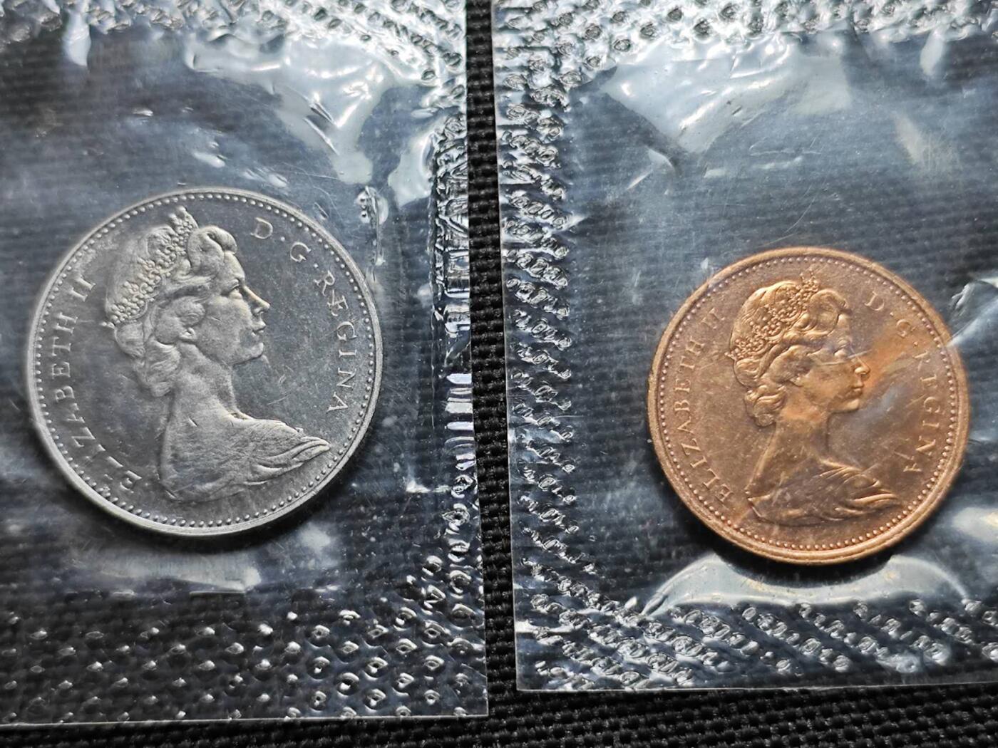 KK钱币收藏小铺   套币专场 2月预留时间 周末发货  1967加拿大建国200周年纪念1/5分 精制币 原塑封