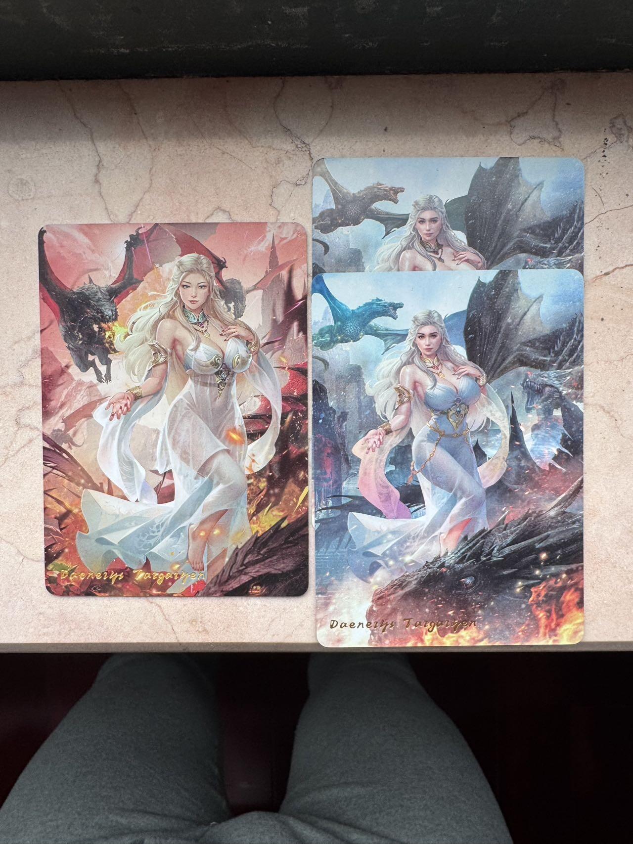 月落卡牌大清仓第7期 权力的游戏   Julian玲姐    龙妈    三连彩闪卡一套