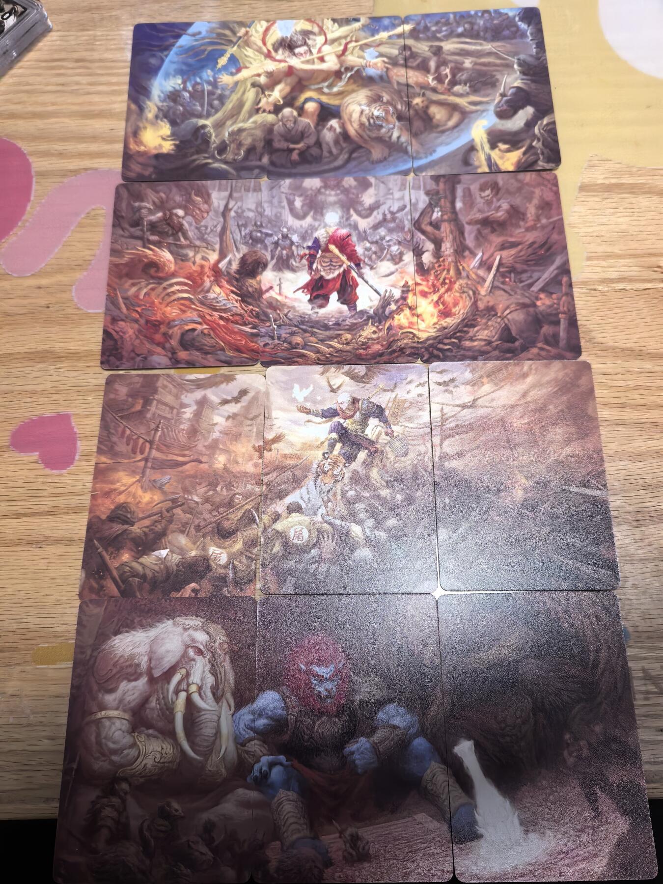 【持续收拍品】-琦卡当当铺～第38期★★~支持寄存★★~【9点40结束】扫码加群抽[包邮券]~ 炎卡文化问道东方彫仙老师西游无胜4套三拼图普卡共12张