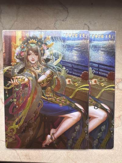 月落卡牌大清仓第7期 - 异界水浒神姬   卡玩帕克   旱地忽律朱贵   双联粗闪卡两张