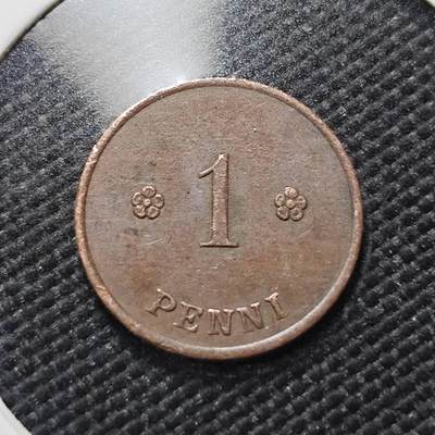 KK钱币收藏小铺  第406期 2月预留时间 周末发货 -  1924芬兰1芬尼铜币