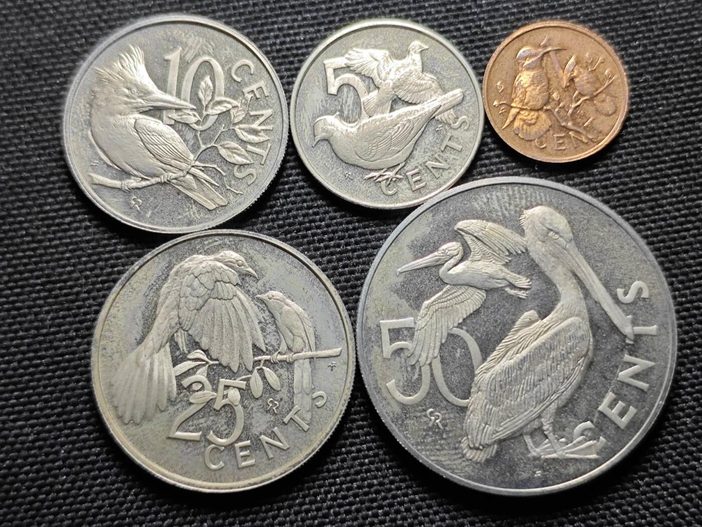 KK钱币收藏小铺   套币专场 2月预留时间 周末发货  1973维尔京群岛大小面值精制一套