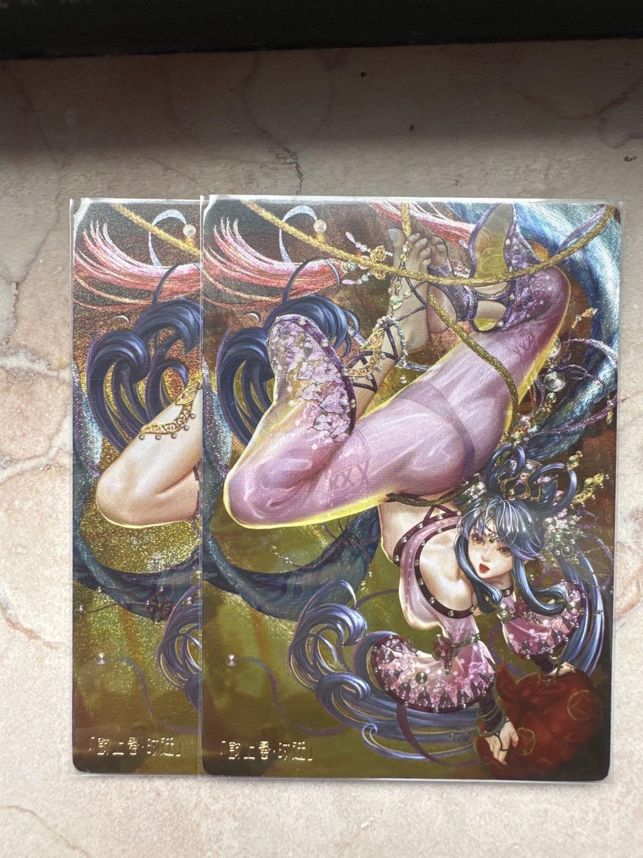 月落卡牌大清仓第7期 异界水浒神姬   卡玩帕克   鼓上蚤时迁   双联粗闪卡两张