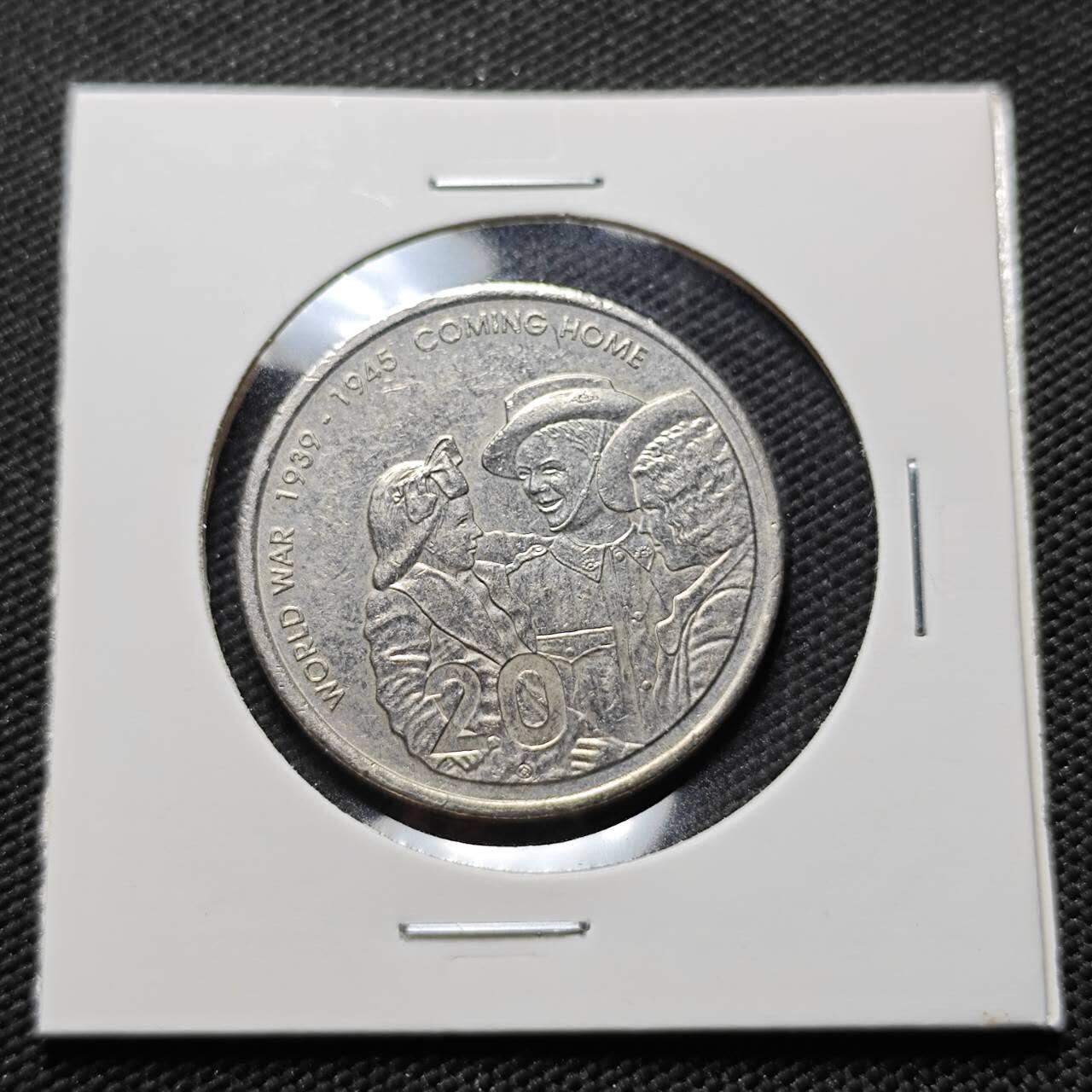 KK钱币收藏小铺  第406期 2月预留时间 周末发货  澳大利亚20分纪念币