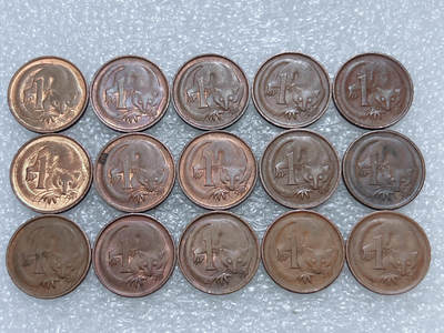 第一海外回流一元起拍收藏 散集专场  第305期 - 澳大利亚1分硬币 15枚