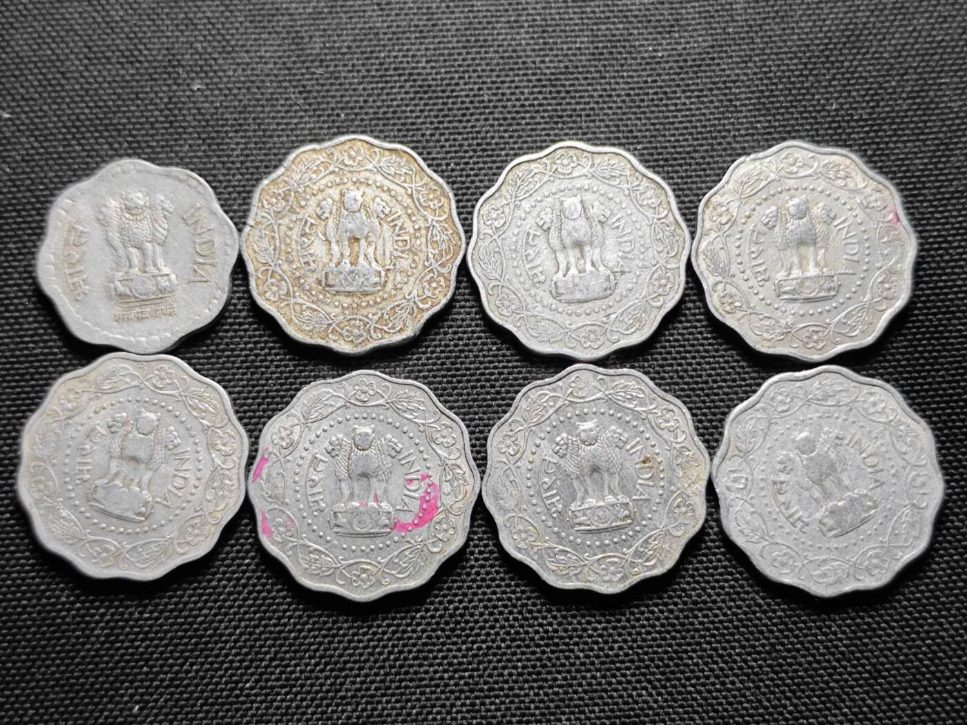 KK钱币收藏小铺   套币专场 2月预留时间 周末发货  印度派沙散币20枚一组