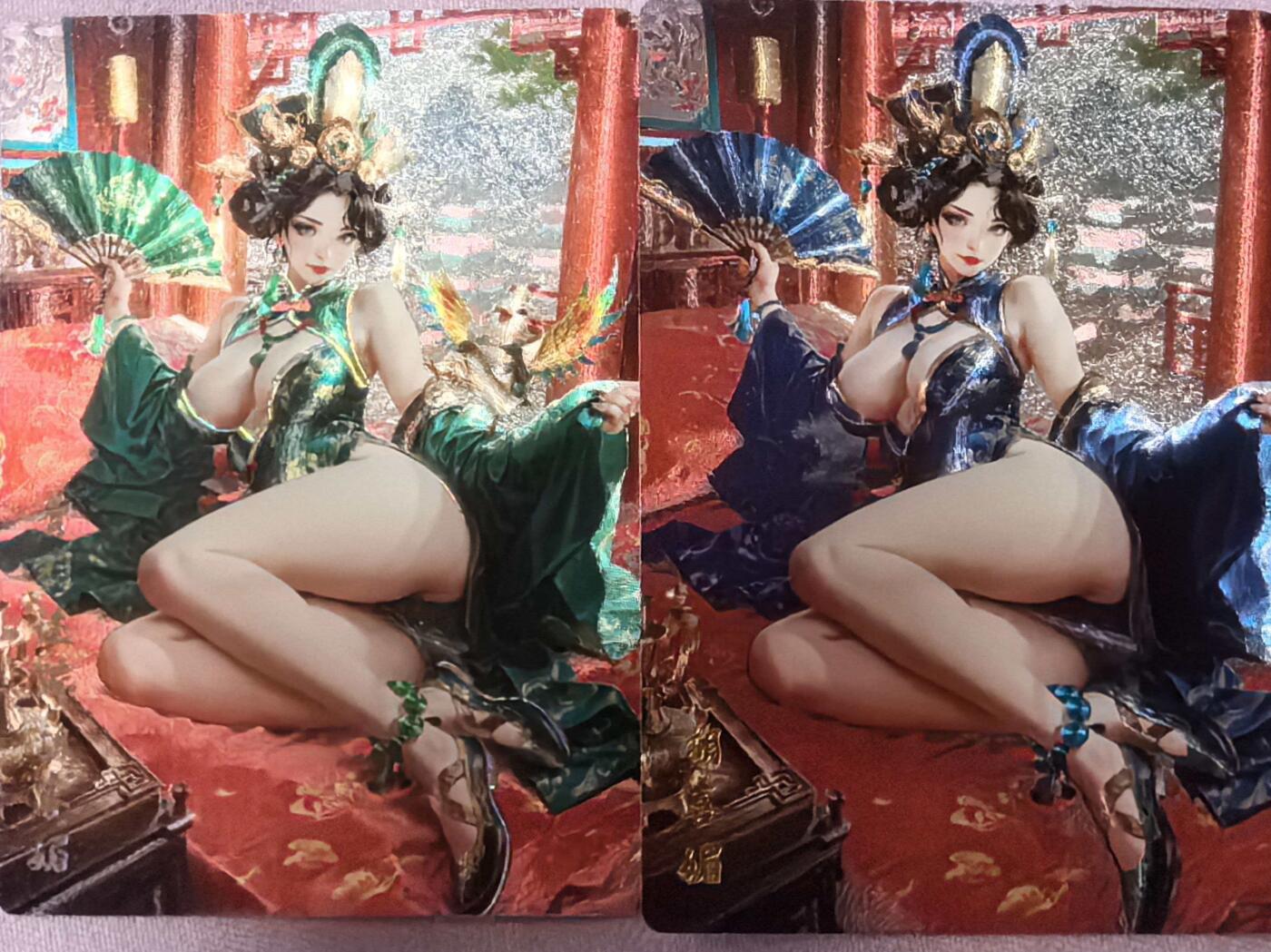 牌易阁 第一期（持续收拍，送拍联系我哦） 【原色＋异色】奇点最新一弹画师澜釉子绘灵魅仙踪雏鸡精粗闪裸卡两张