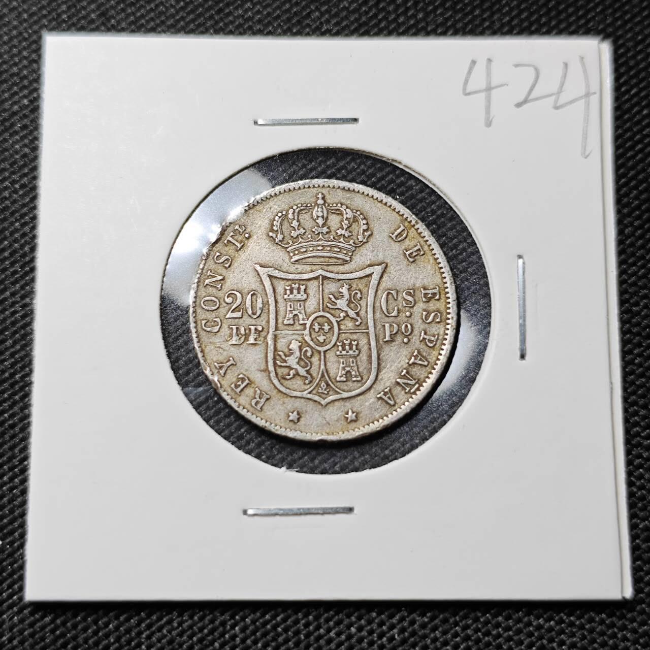 KK钱币收藏小铺   套币专场 2月预留时间 周末发货  西属菲律宾20分银币