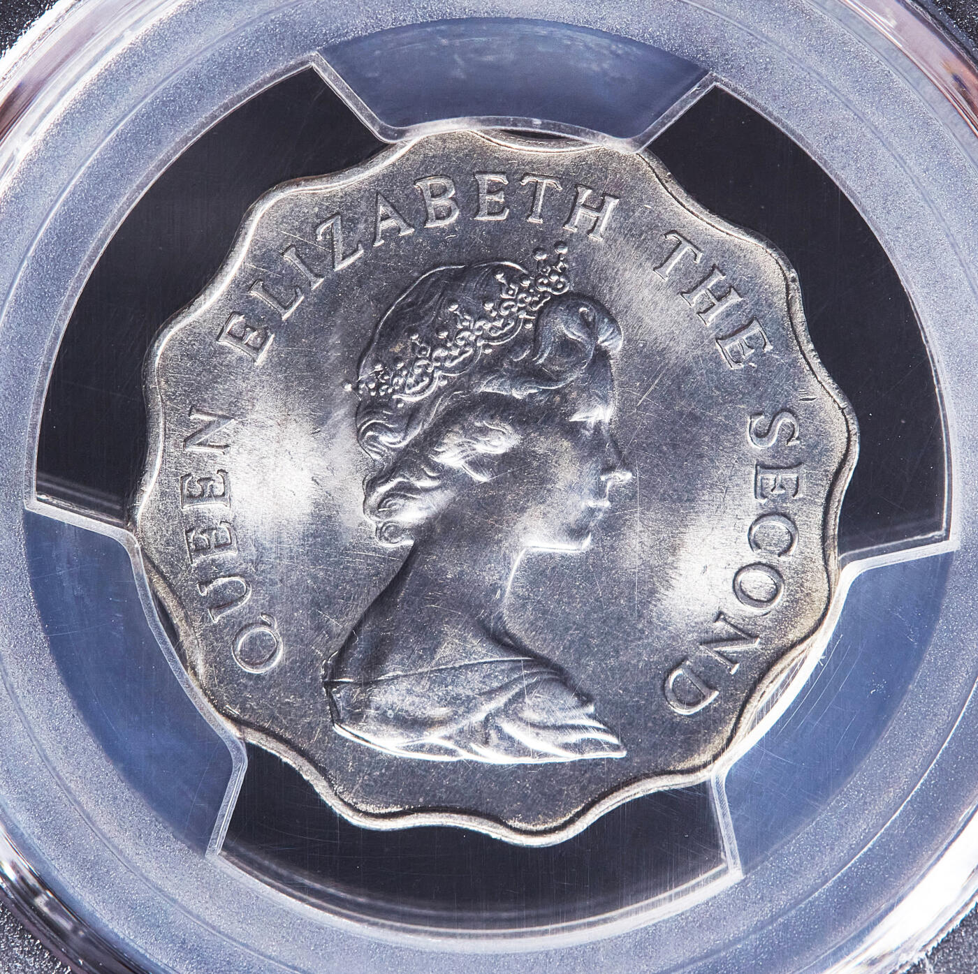 【俄甄集藏】2026年(050)04-01星期三 晚 19:30 全场包邮 中国香港1978/1984年伊拉莎白二世花冠贰毫、贰元硬币2枚一组，PCGS MS64，原光品相