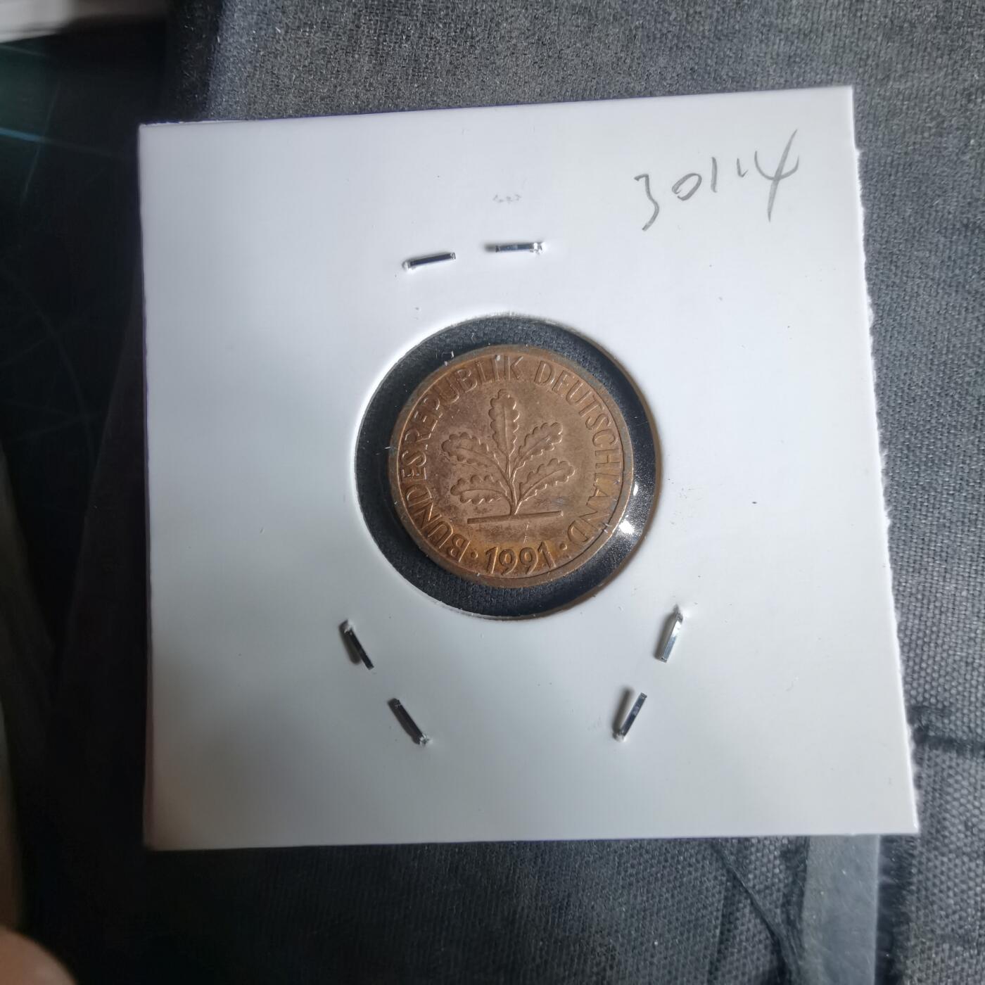 沼泽如烟--第1030场 德国1991年1芬尼