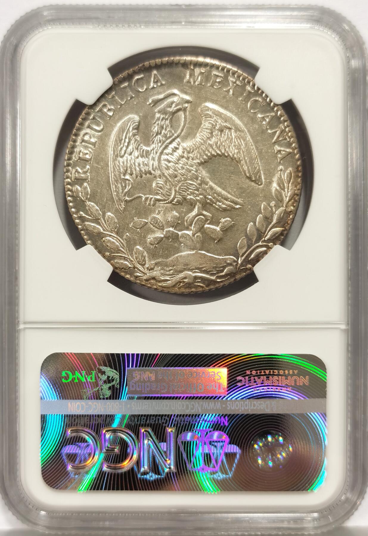 博洋堂“芳菲春韵”3月精品大拍专场暨第166期（全场包邮） NGC MS63 墨西哥1886GO RR版花边鹰洋 转光好状态