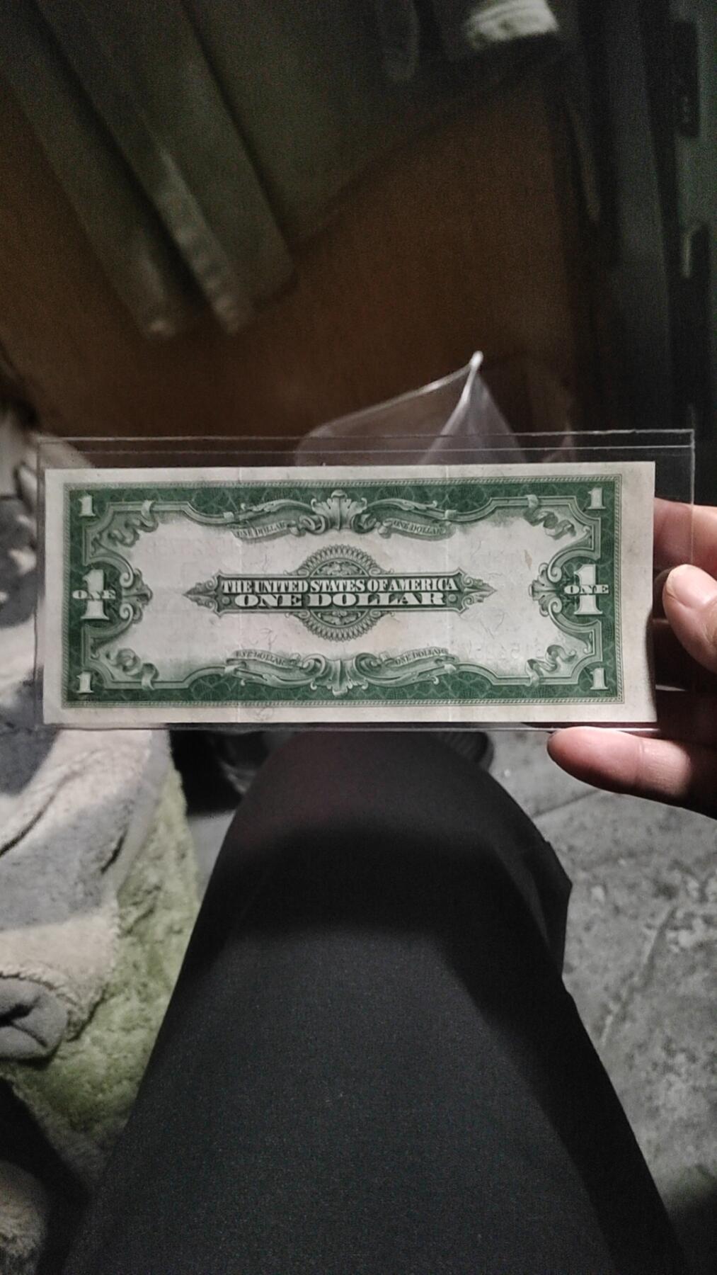 美国早期银币券，1923年，大尺寸版，轻度流通