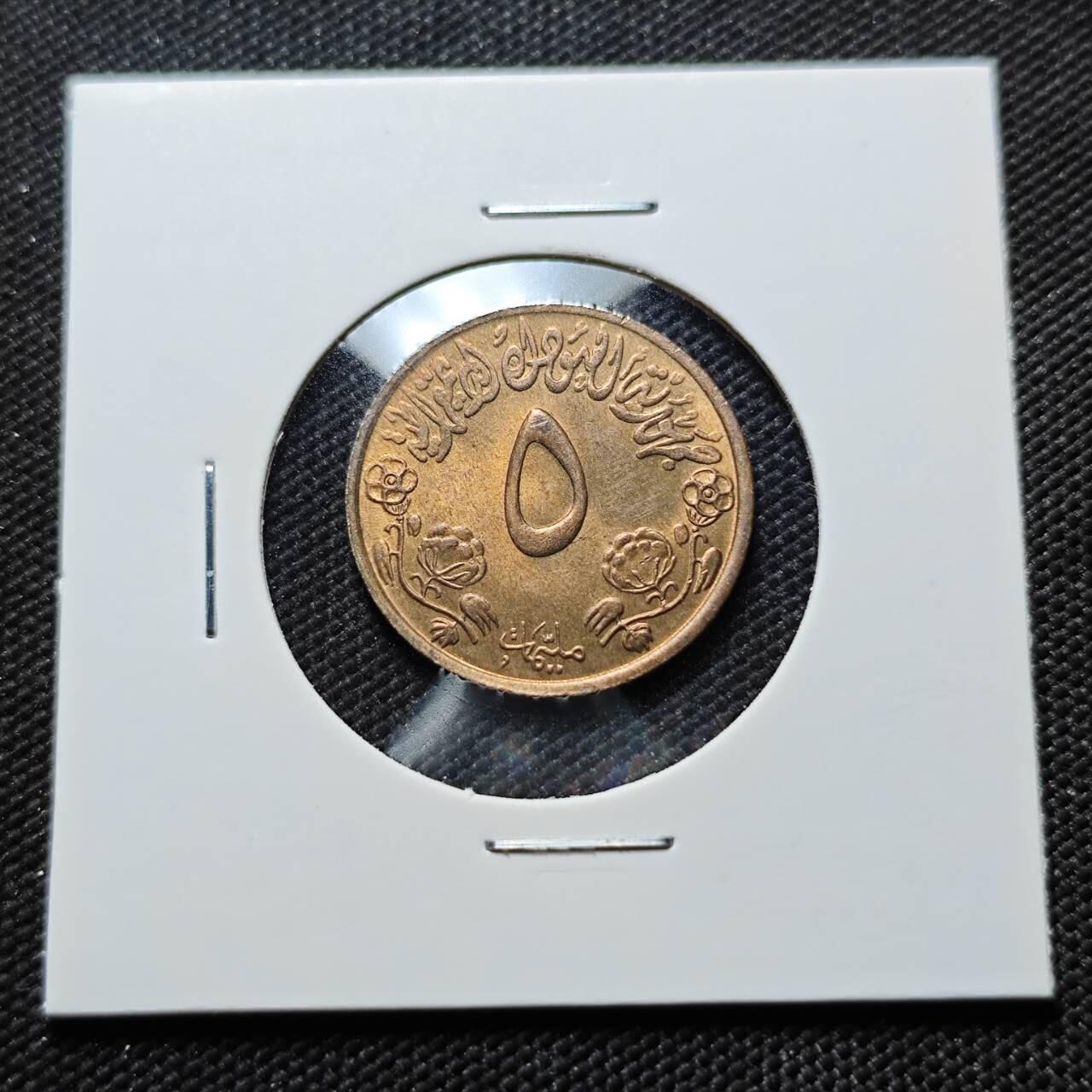 KK钱币收藏小铺  第406期 2月预留时间 周末发货  苏丹5米利姆铜币 好品