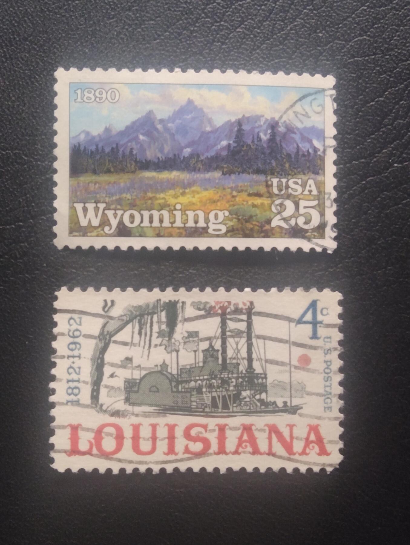 荟藏特别场次第十一期——“邮通万国花纸头”（价格低至0.1元） 美国州票信销两张