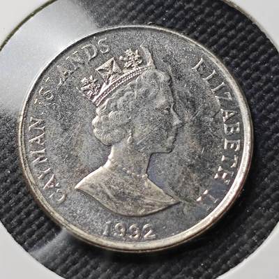 KK钱币收藏小铺  第406期 2月预留时间 周末发货 -  1992开曼群岛10分