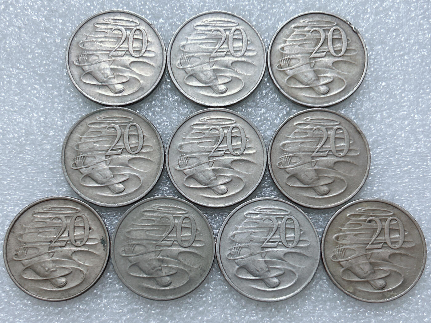 第一海外回流一元起拍收藏 散集专场  第305期 澳大利亚20分硬币 青年女王版 10枚