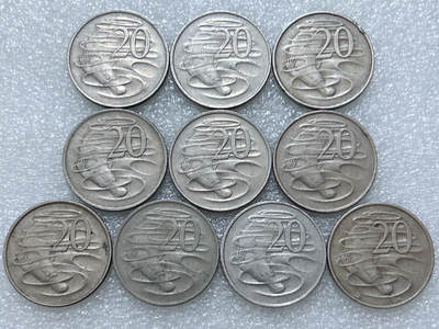 第一海外回流一元起拍收藏 散集专场  第305期 - 澳大利亚20分硬币 青年女王版 10枚