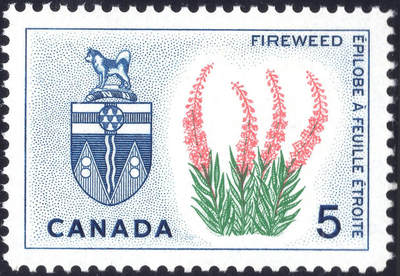 洪涛臻品批发群 精选邮票限时拍卖第1295期  - 加拿大1966年 火龙草与育空地区武装徽章 新票, 精美雕刻版, 原胶完美润亮