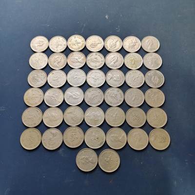 【全场包邮】纯粹捡漏拍515场 - 【批量】香港各年份女王1元44枚一组