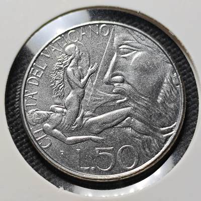 KK钱币收藏小铺  第406期 2月预留时间 周末发货 -  梵蒂冈50里拉