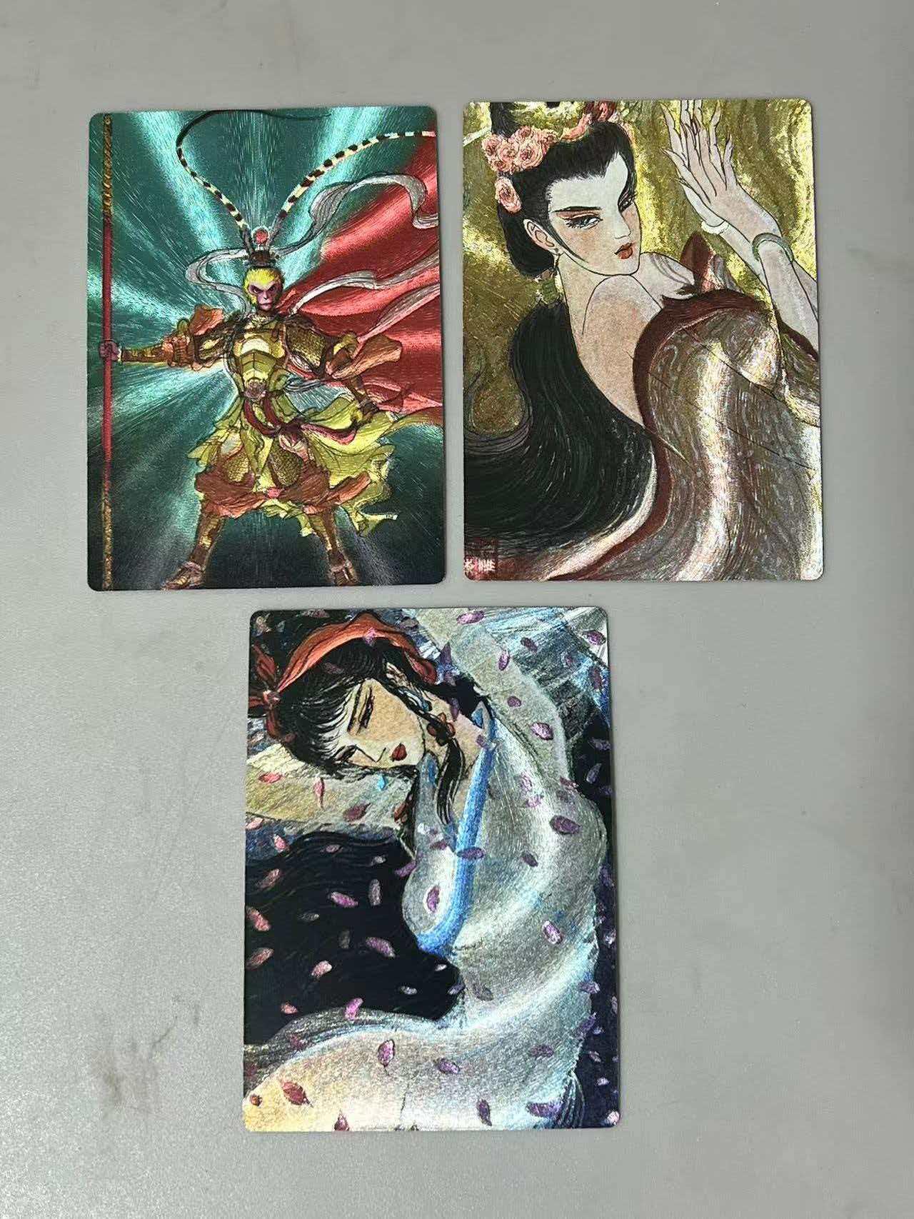 【持续收拍品】-琦卡当当铺～第38期★★~支持寄存★★~【9点40结束】扫码加群抽[包邮券]~ 昆仑万象最新摩点项目权迎东手绘复刻第二弹三张特卡限定卡黛玉三娘+孙悟空+貂蝉粗闪