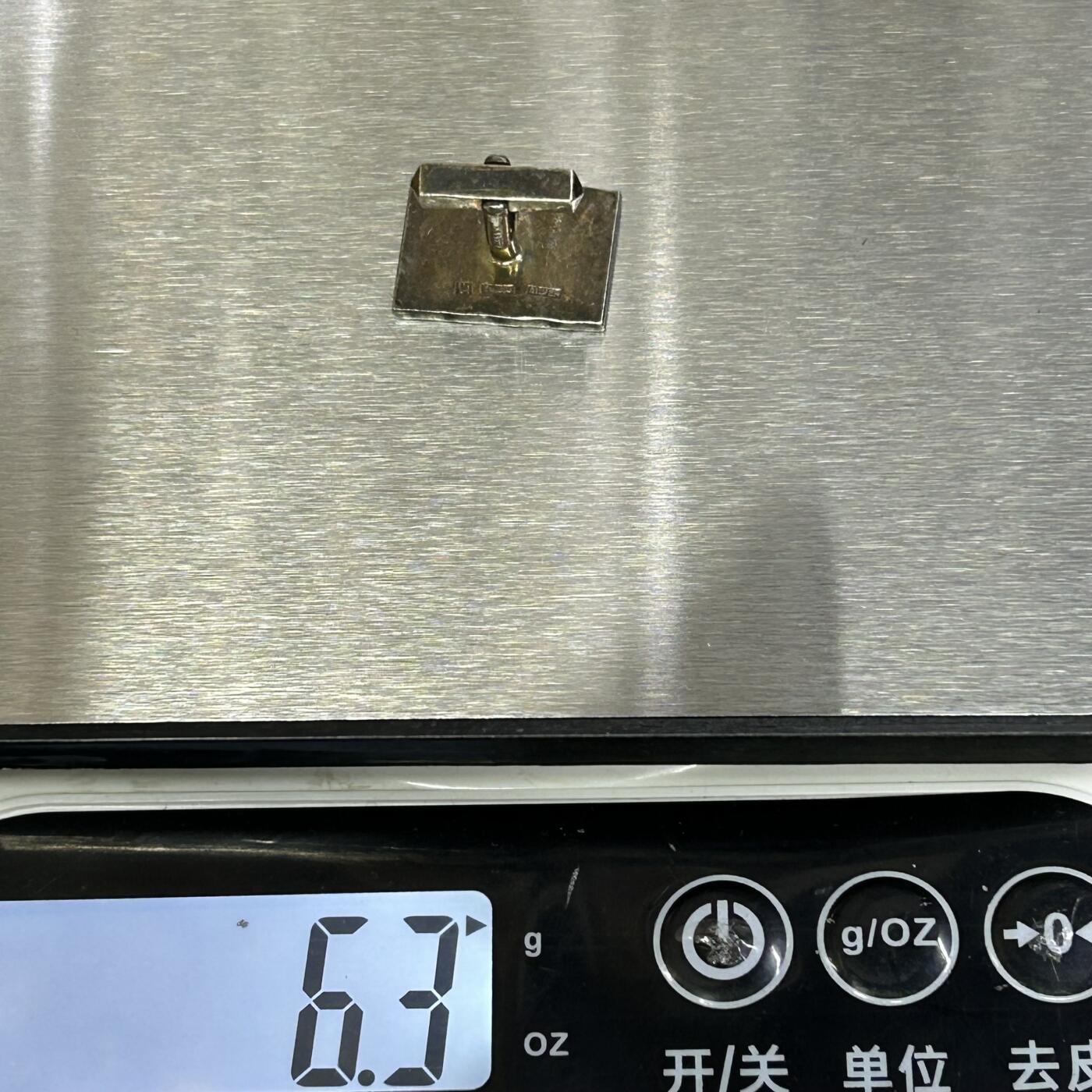 西秦中古拍卖第八十一期  海外回流纯银袖扣 有银标 重6.3克