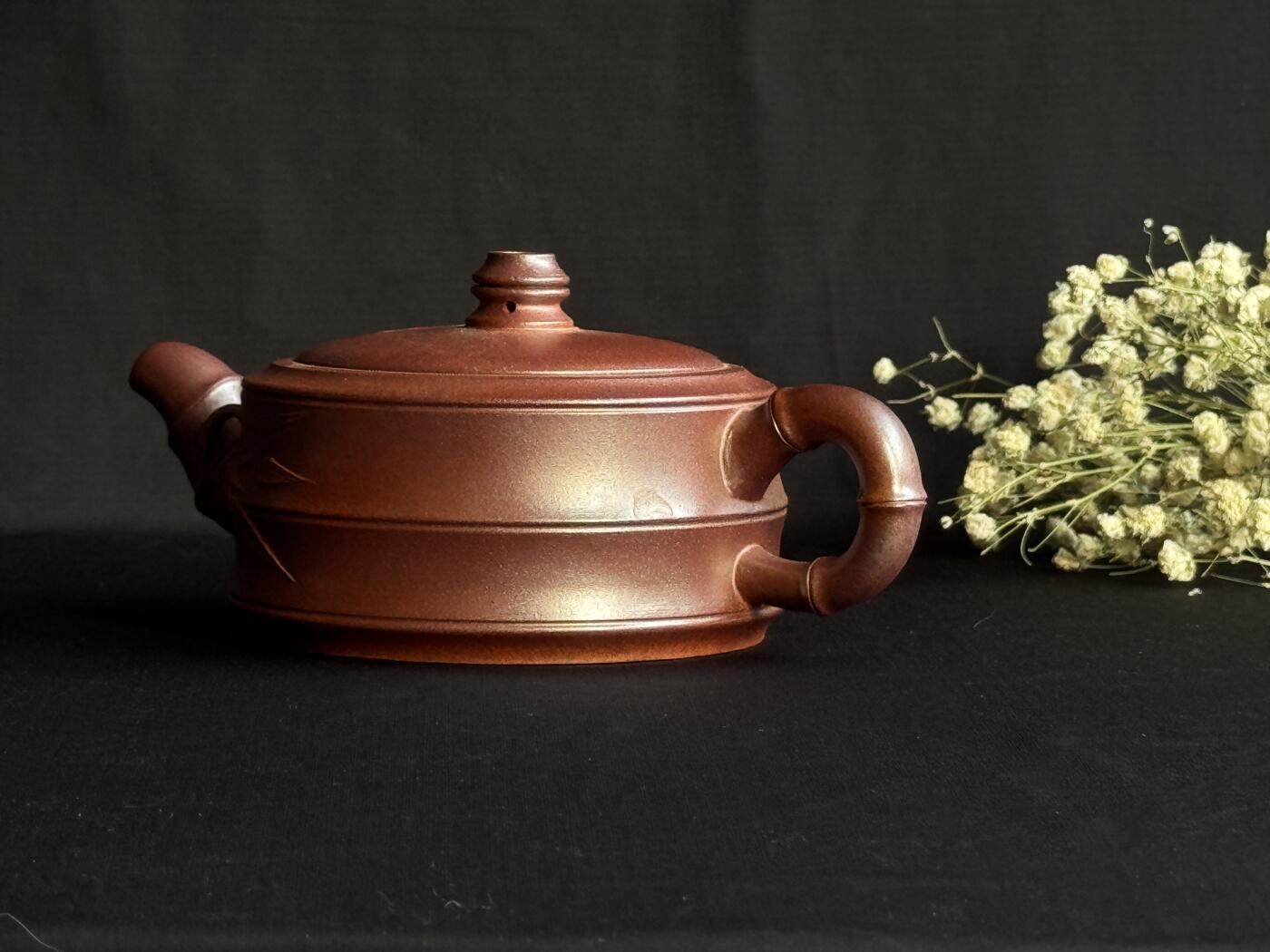 零元拍：原矿紫砂壶竹节壶（280CC左右）